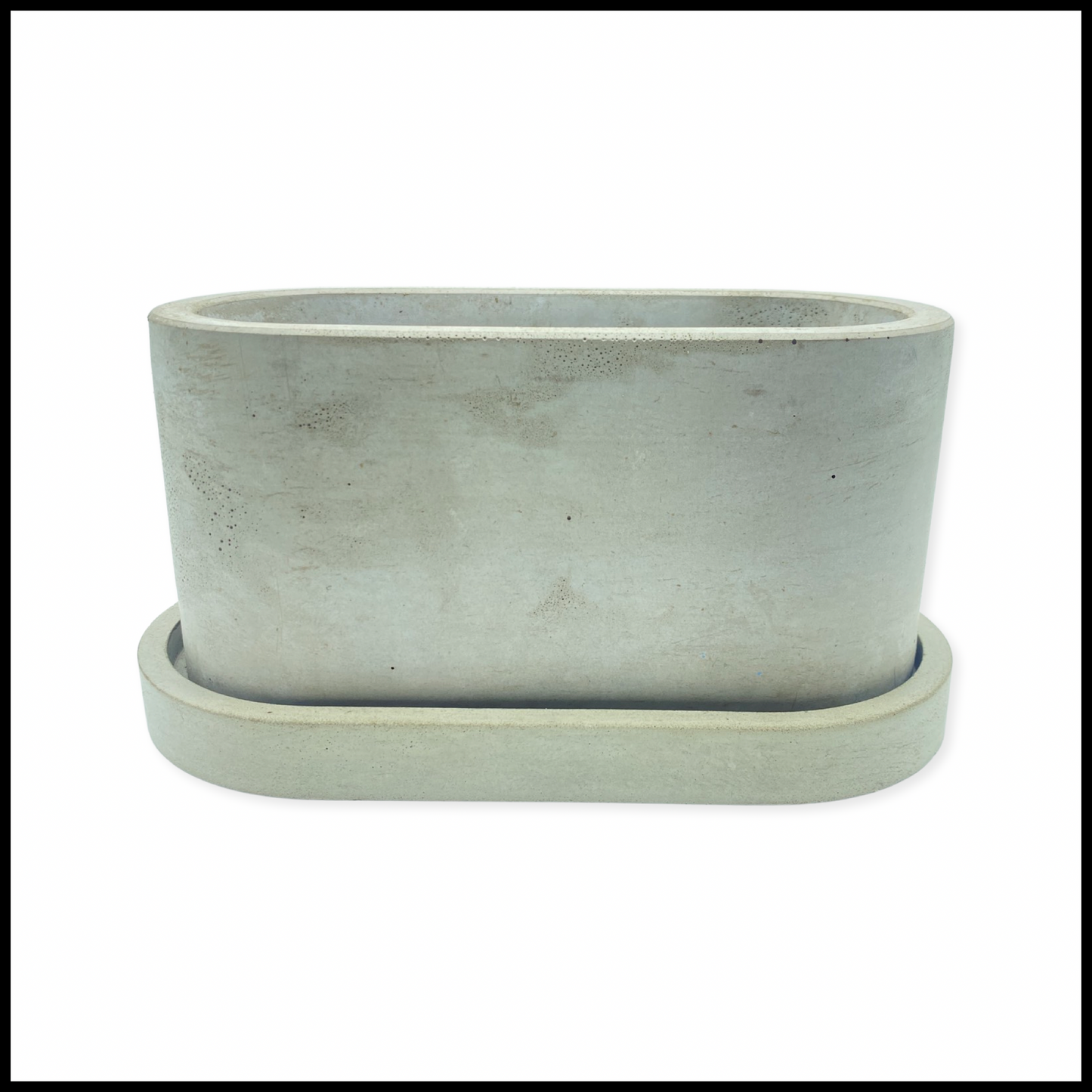 Oval Concrete Planter / Concrete Candle Holder / Concrete Container / Make up Container