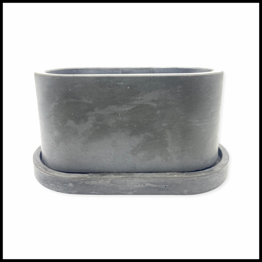 Oval Concrete Planter / Concrete Candle Holder / Concrete Container / Make up Container