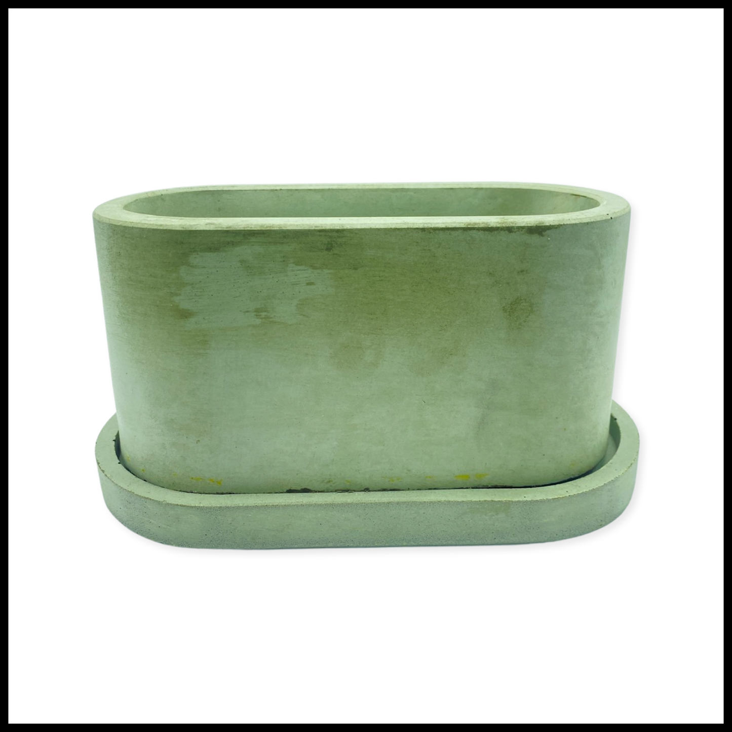 Oval Concrete Planter / Concrete Candle Holder / Concrete Container / Make up Container